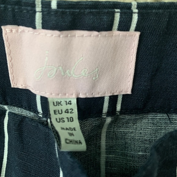 Joules Pants & Jumpsuits Joules Women Palazzo Pants Navy Blue White